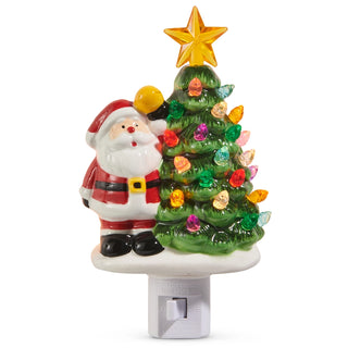 6.5" Santa with Tree Night Light