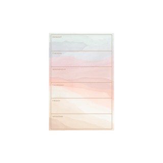 Sunset Stripes Weekdays Large Notepad