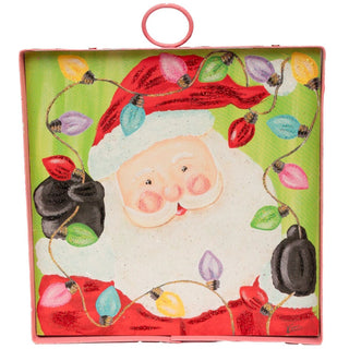 Merry & Bright Santa & Bulbs Decor