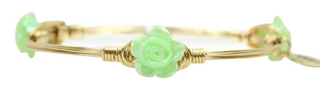 Bourbon & Boweties Green Mini Rose Bangle