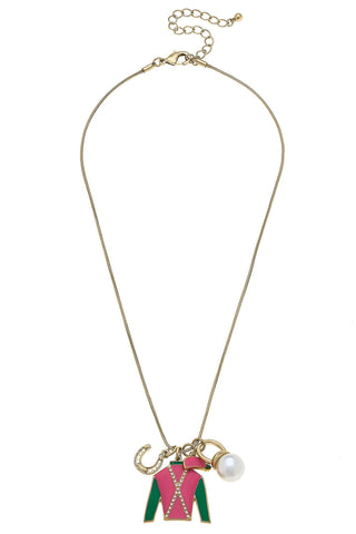 Justify Jockey Silk Pink Charm Necklace