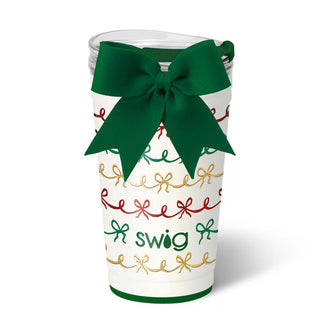 Christmas Bows 24oz Party Cup Swig