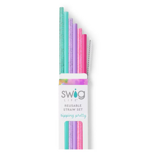 Cloud Nine Glitter Reusable Straw Set