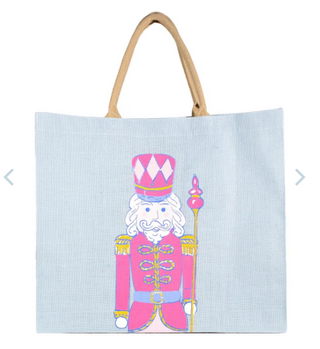 Candy Nutcracker Gift Tote Pink 22x19x8