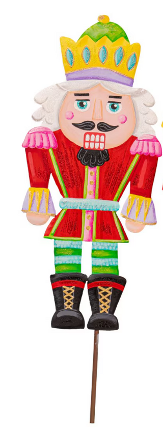 Red & Pink Crown Nutcracker Decor