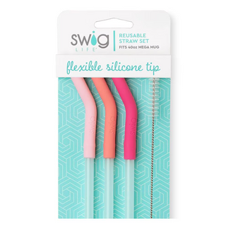 Blush/Coral/Hot Pink Reusable Straw Set