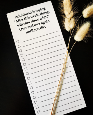 Adulthood List Pad
