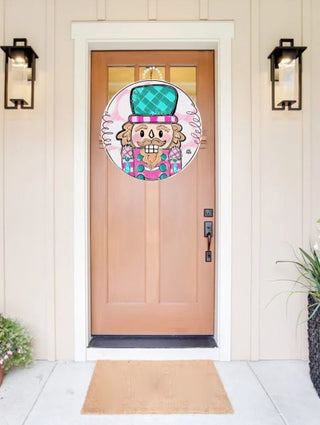 Pink Nutcracker Circle Door Hanger