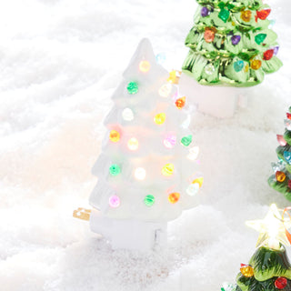 6 "Vintage White Tree Night Light