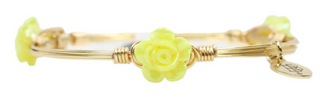 Bourbon & Boweties Yellow Mini Rose Bangle