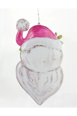 Pink Santa Ornament