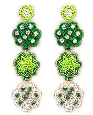 3 Tier Clover Earrings