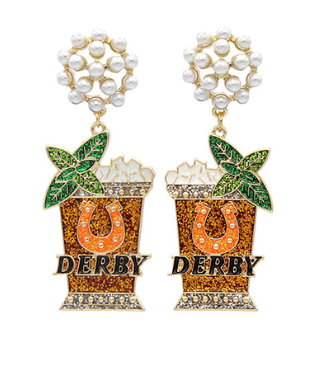 Derby Cocktail Glitter Earring