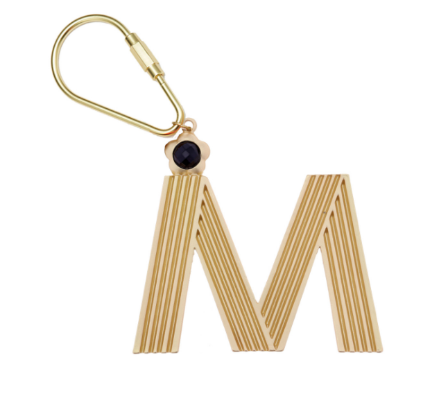 Jane Marie Gold Initial Keychain (More Colors) O/S / M