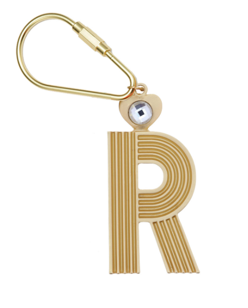 Gold Initial Keychain More Colors o s R