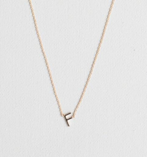 Luxe rose initial deals necklace