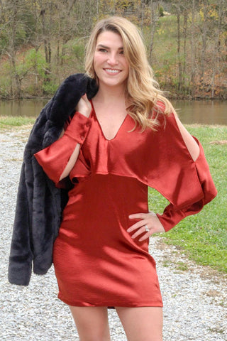 Never Going Back Satin Dress