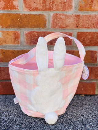 Pink Gingham Easter Basket
