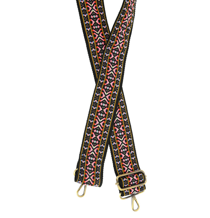 Pink Multi Embroidery 2" Strap