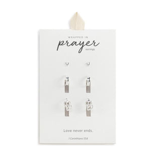 Silver Double Heart Earring Se
