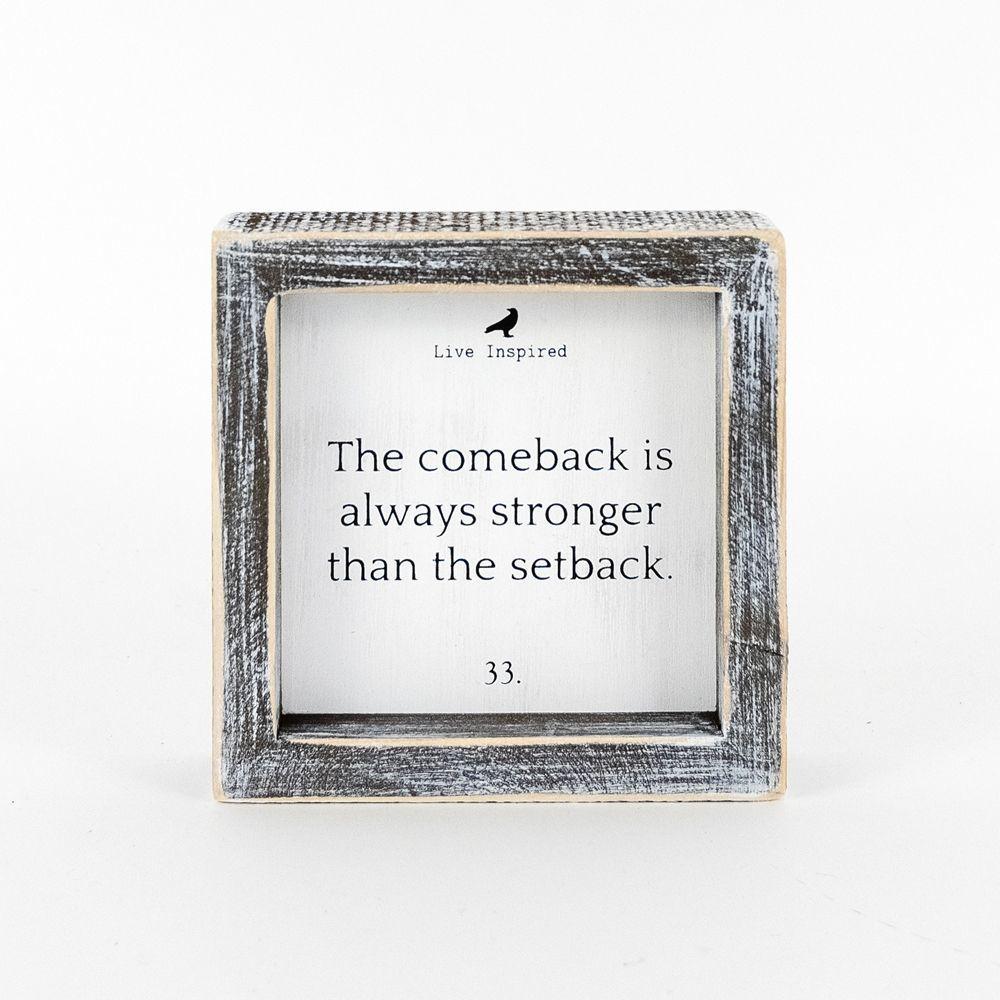 The Comeback Framed Sign – Darling State of Mind, image size:1000x1000