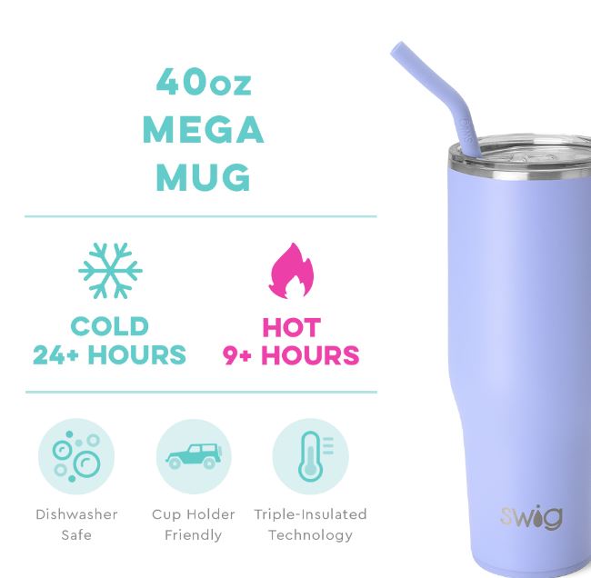 Hydrangea 40oz Mega Mug