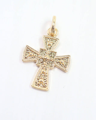 Bankston Cross Charm Gold