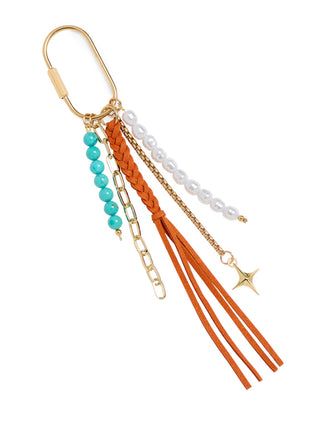 Rust Tassel Bag Charm