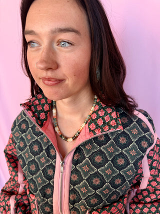 Patchwork Quilted Bomber Jacket
