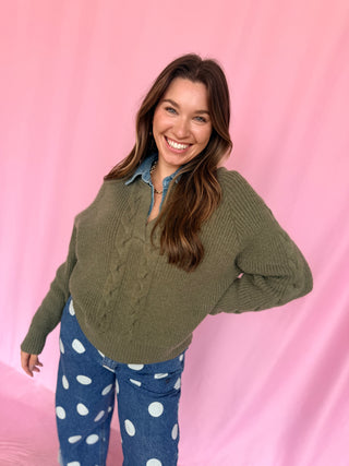 Vintage Rose Sweater Top