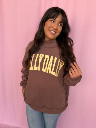 Dilly Dally Mock Neck Sweatshirt