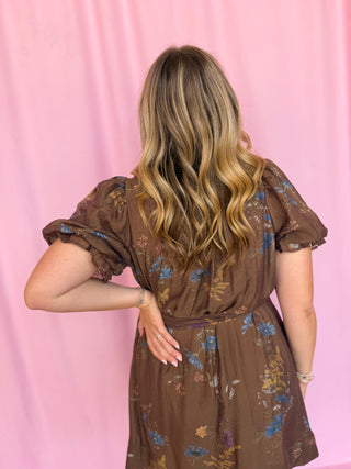 girl in brown dress