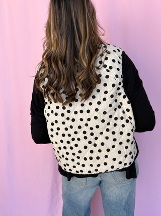 Polka Dot Quilted Vest