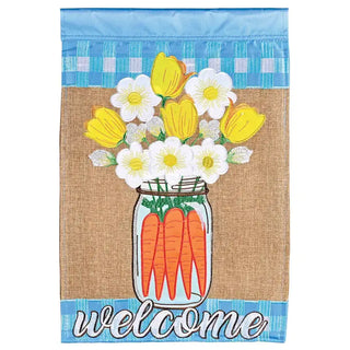 Welcome Tulips Garden Flag
