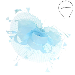 Sheer Mesh Loop Feather Spray Fascinator