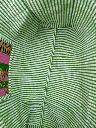 Stripe Patchwork Tote