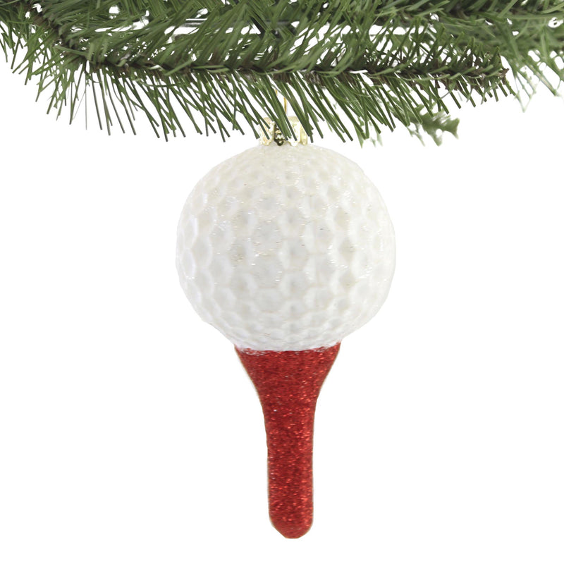 Golf Ball On Tee Ornament