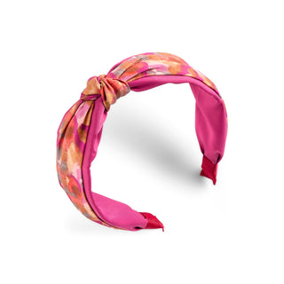 Colorful headband with a knot on a white background