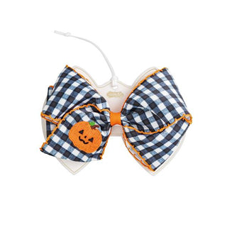 Pumpkin Embroidered Bow
