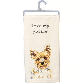 Yorkie Tea Towel
