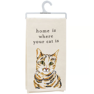 Where Your Cat Is Tea Towel