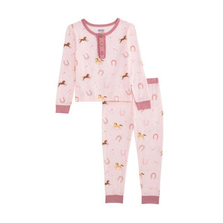 Pink Horseshoe Print PJ Set