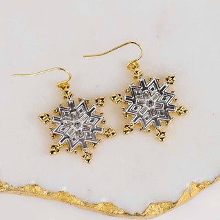 Gilded Snowflake Earrings Gold/Silver