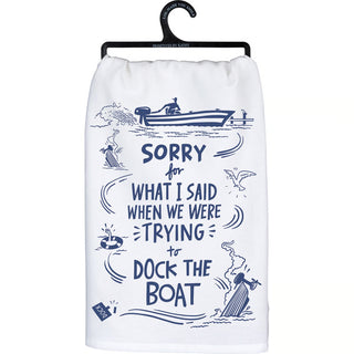 Dock the Boat Tea Towel