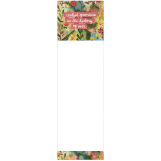 Floral design with text 'coolest grandma in the history of ever' on a white background