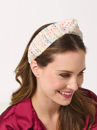 Ivory Confetti Knotted Headband