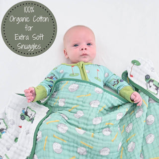 Muslin Golf A Round Quilt Baby & Kids Blanket