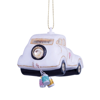Wedding Car Glass Ornament