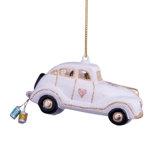 Wedding Car Glass Ornament