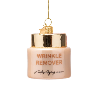 Pale Pink Anti Aging Cream Glass Ornament